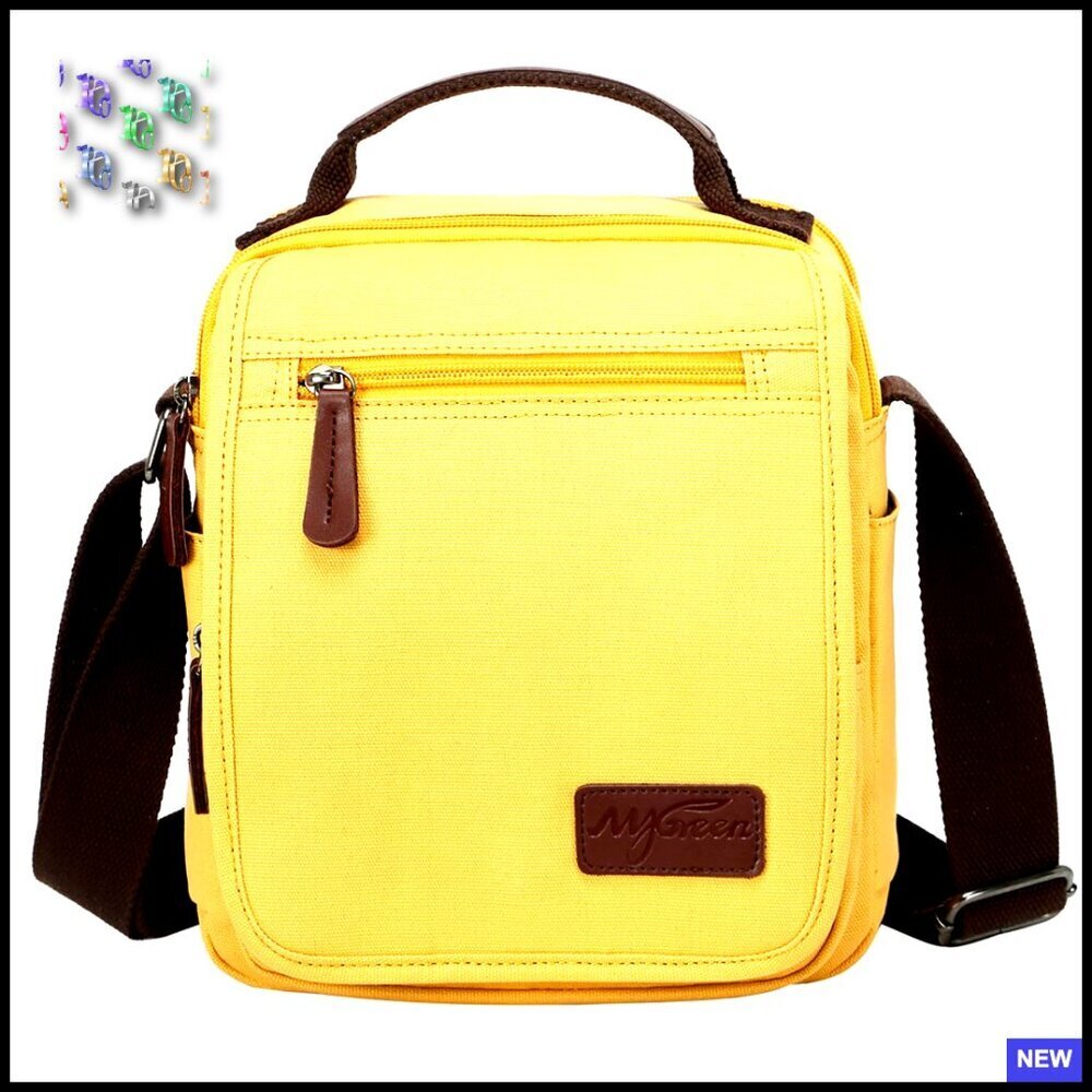 Vintage Canvas Messenger Bag Small Crossbody Satchel Work Travel Durable